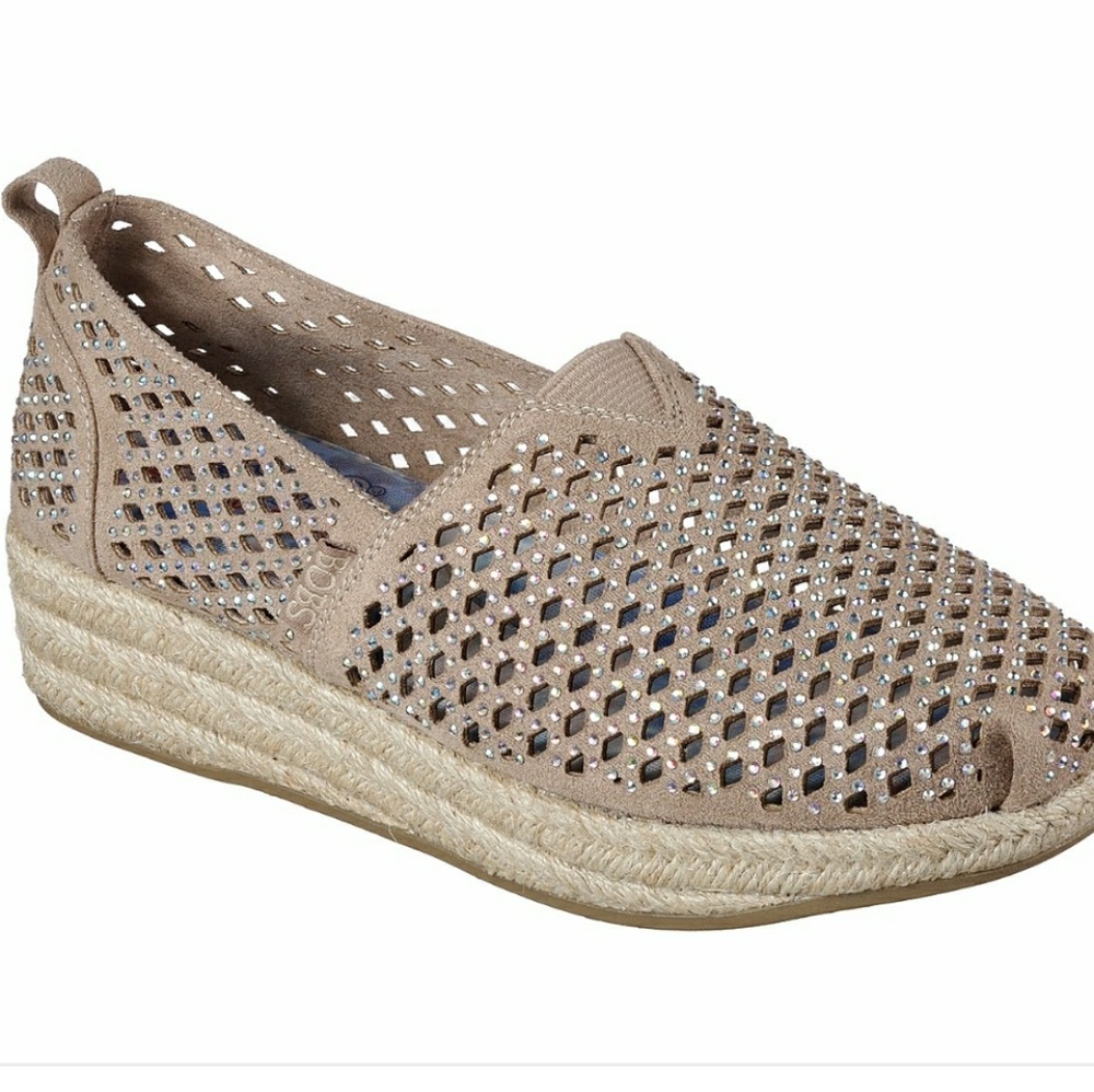Bobs taupe sparkling shoes